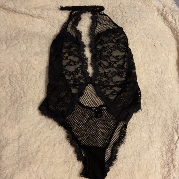 Victoria's Secret Other - Victoria’s Secret black mesh and lace bodysuit, M